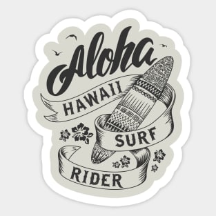 hawaiian surfing aloha Sticker